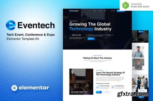 ThemeForest - Eventech v1.0.0 - Tech Event Conference Expo Elementor Template Kit - 34041070