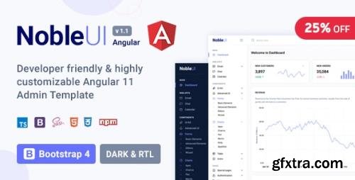 ThemeForest - NobleUI v1.1.1 - Angular 11+ Admin Template - 28512297