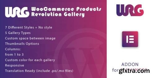 CodeCanyon - Woocommerce Products Revolution Gallery for Elementor WordPress Plugin v1.0 - 34038725