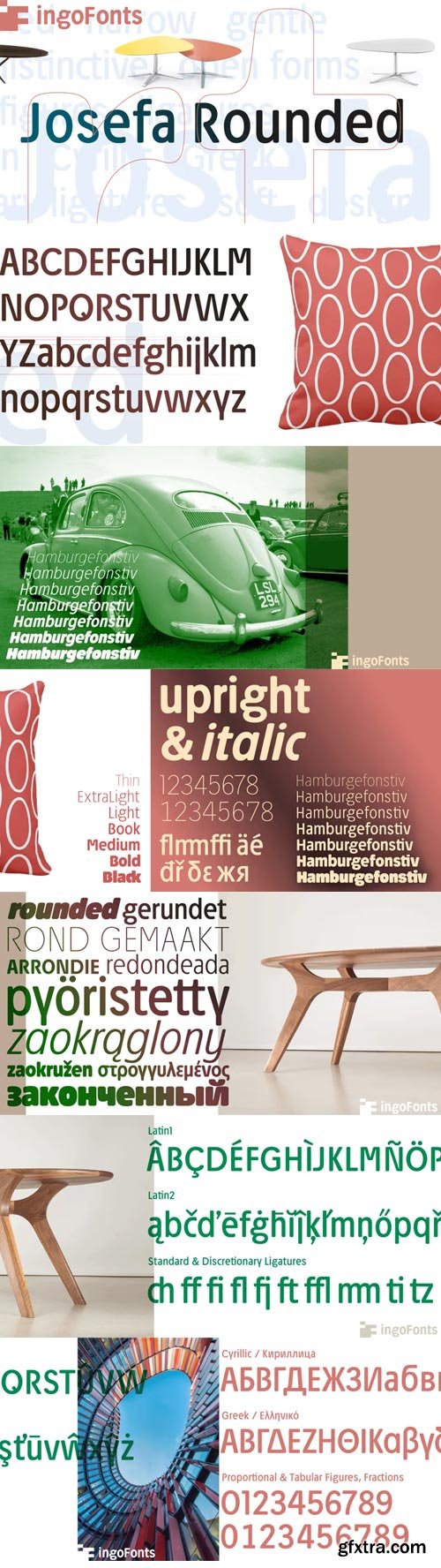 Josefa Rounded Pro Font Family