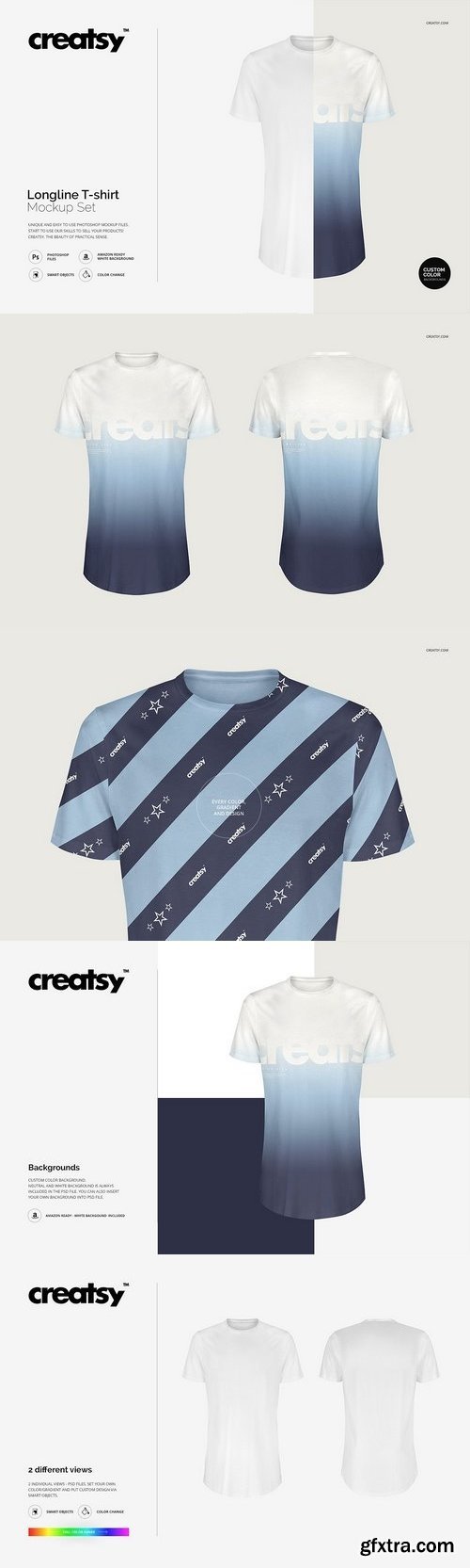 CM - Longline T-shirt Mockup Set 1432025