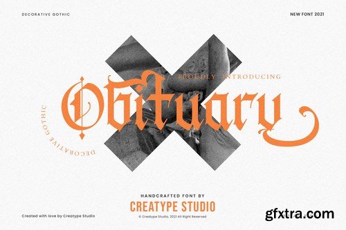 Obituary Decorative Advertisement Font