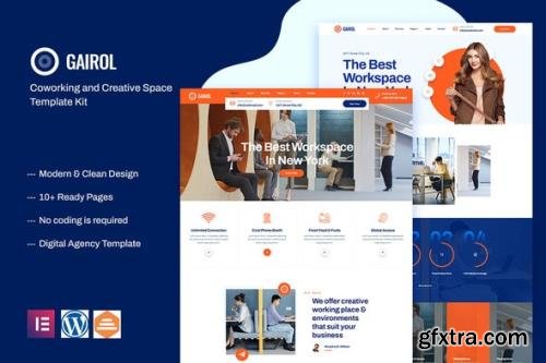 ThemeForest - Gairol v1.0.0 - Coworking & Creative Space Elementor Template Kit - 34026453