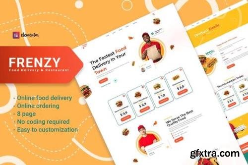 ThemeForest - Frenzy v1.0.1 - Food Delivery & Restaurant Elementor Template Kit - 34014208