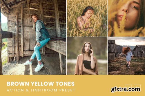 Brown Yellow Tones Action & Lightroom Preset