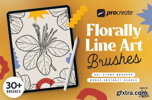 Procreate Florally Line Art Brushes