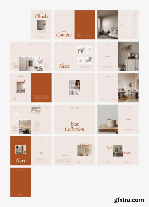 CreativeMarket - OLUSH Home & Living Magazine 4854284