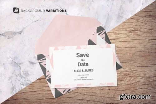 CreativeMarket - Rectangular Envelope & Card Mockup 4853404