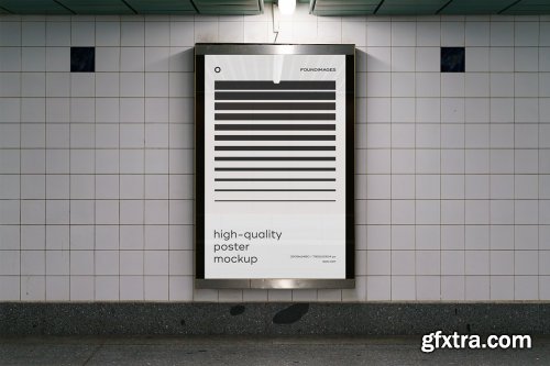 CreativeMarket - Subway Poster Mockup Bundle Metro 6417036