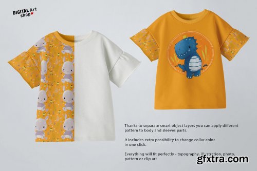  CreativeMarket - Baby T-shirt Mock Up 6381073