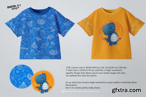  CreativeMarket - Baby T-shirt Mock Up 6381073