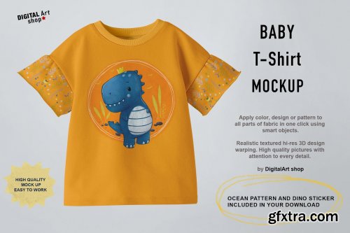  CreativeMarket - Baby T-shirt Mock Up 6381073