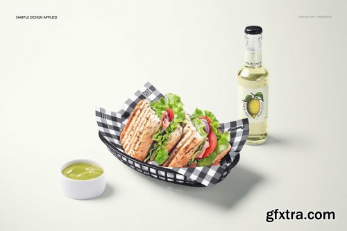 CreativeMarket - Food Safe Paper Mockup (sandwich) 6391852