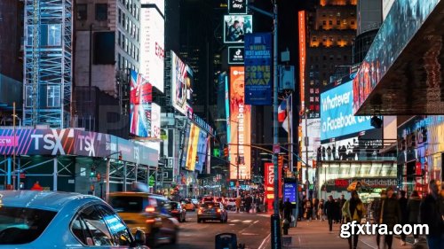 Time-Lapse Of Times Square At Night 454779