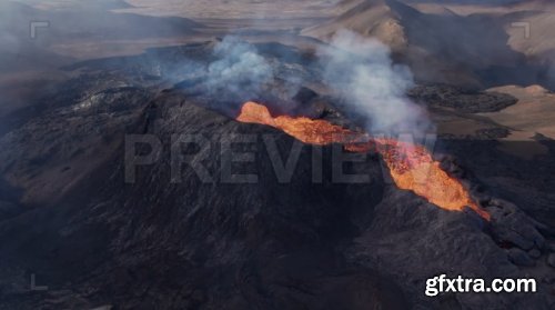 Drone Over Fagradalsfjall Volcano 1016574