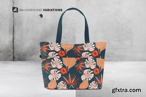 CreativeMarket - Frontview Fabric Shopping Bag Mockup 5353625