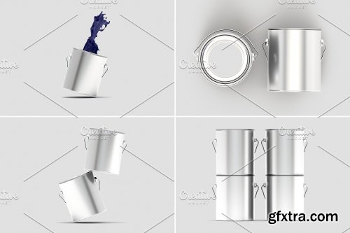 CreativeMarket - Paint Bucket Mockup - 9 Views 5960694