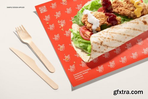 CreativeMarket - Food Safe Paper Mockup (tortilla) 6405424