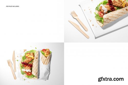 CreativeMarket - Food Safe Paper Mockup (tortilla) 6405424