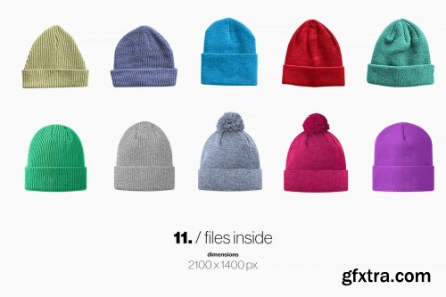 CreativeMarket - Beanie Mockups Set 6147172