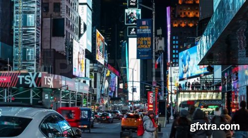 Time-Lapse Of Times Square At Night 454779