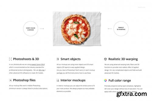 CreativeMarket - Food Safe Paper Mockup (pizza) 6418450