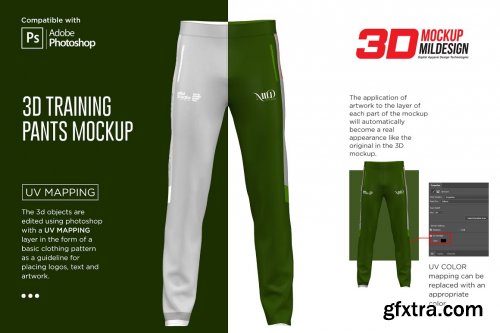 CreativeMarket - 3D Training Pants Mockup 6365884