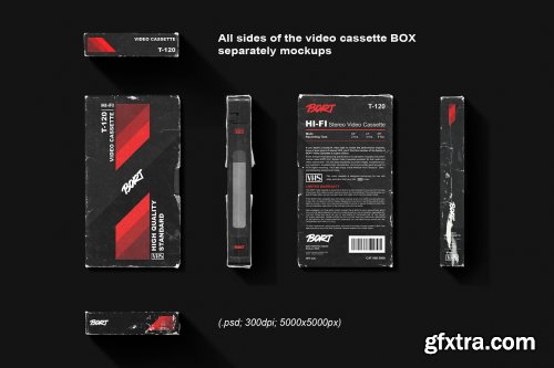 CreativeMarket - OLD VHS video cassette mockup pack 6473293