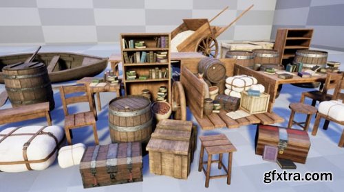 Realistic Medieval Forniture and Props Pack