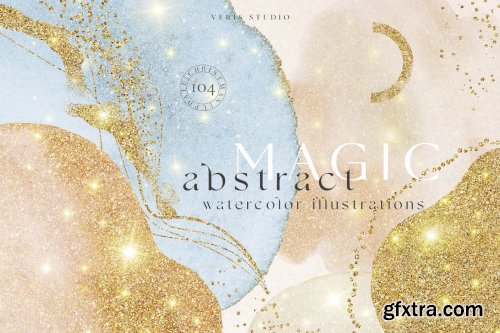 CreativeMarket - Magic Art Abstract Watercolor Shapes 5743646