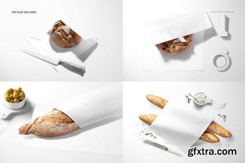 CreativeMarket - Noissue Food Safe Paper Mockup Set 6387948