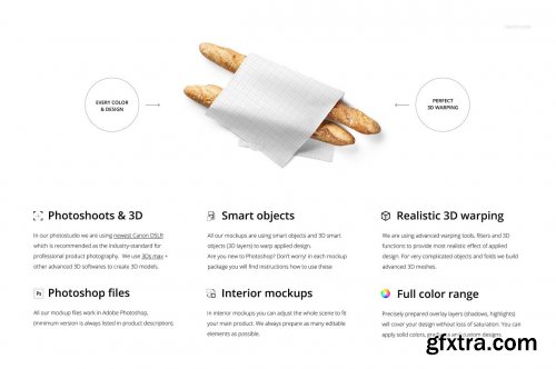 CreativeMarket - Noissue Food Safe Paper Mockup Set 6387948