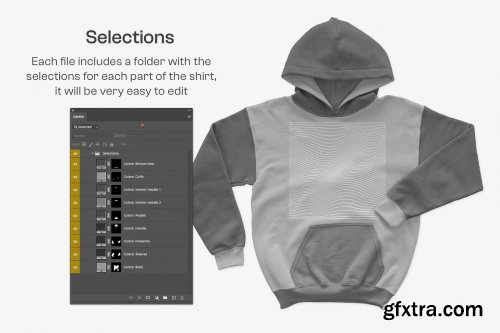 CreativeMarket - Gildan G18500B Youth Hooded Mockups 6459884