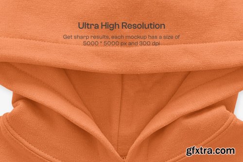 CreativeMarket - Gildan G18500B Youth Hooded Mockups 6459884