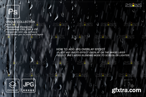 CreativeFabrica - Rain Overlay & Photoshop Overlay