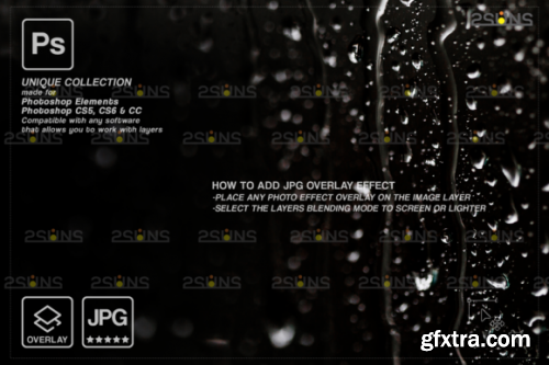 CreativeFabrica - Rain Overlay & Photoshop Overlay