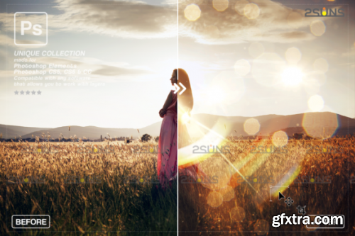 CreativeFabrica - Sunshine Overlays & Photoshop Overlay