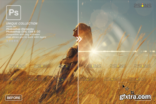 CreativeFabrica - Sunshine Overlays & Photoshop Overlay