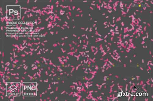 CreativeFabrica - Gender Reveal Confetti Overlay Photoshop 2