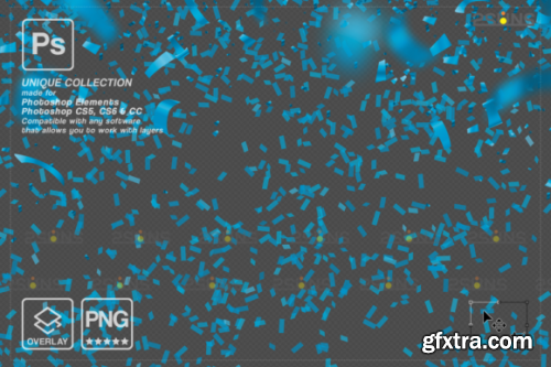 CreativeFabrica - Gender Reveal Confetti Overlay Photoshop 2