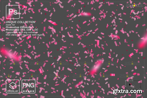 CreativeFabrica - Gender Reveal Confetti Overlay Photoshop 2