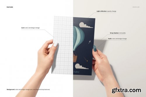 CreativeMarket - Greeting Cards Mockup Set 6346131