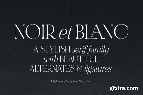 CreativeMarket - NOIR et BLANC Stylish Serif 5846906