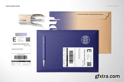 CreativeMarket - Noissue Shipping Labels Mockup Set 6451656