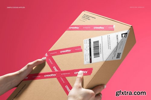 CreativeMarket - Noissue Shipping Labels Mockup Set 6451656