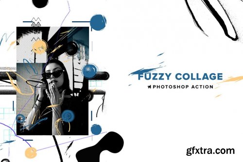 CreativeMarket - Fuzzy Collage Photoshop Action 6357886