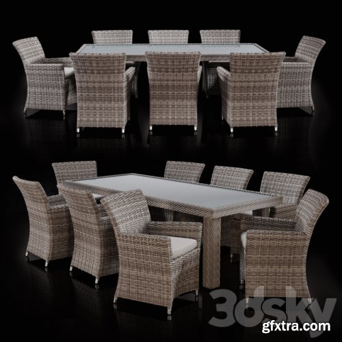 Savannah 9 Piece Outdoor Wicker Dining Set