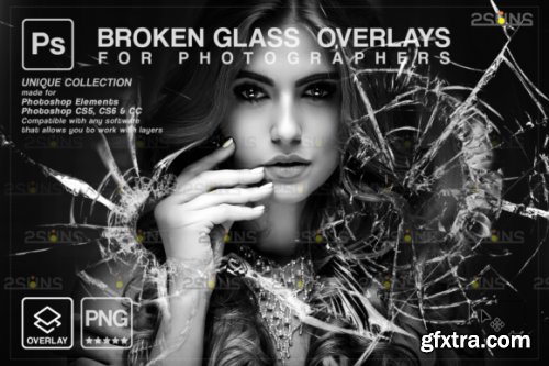 Broken Glass Photoshop Overlay