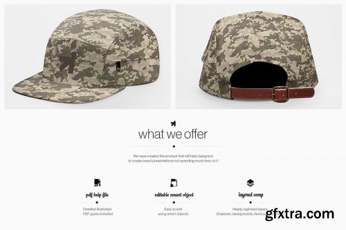 Creativemarket - Baseball Hat Full Cap Trucker Mockup 6146781