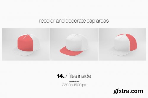 Creativemarket - Baseball Hat Full Cap Trucker Mockup 6146781